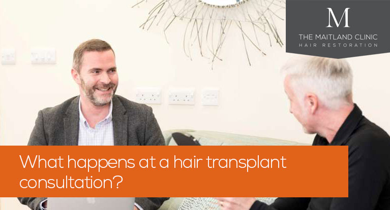 What happens at a hair transplant consultation?