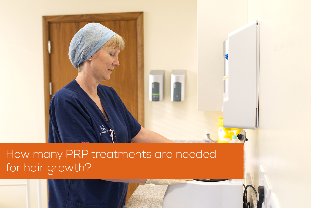 How many PRP treatments are needed for hair growth?